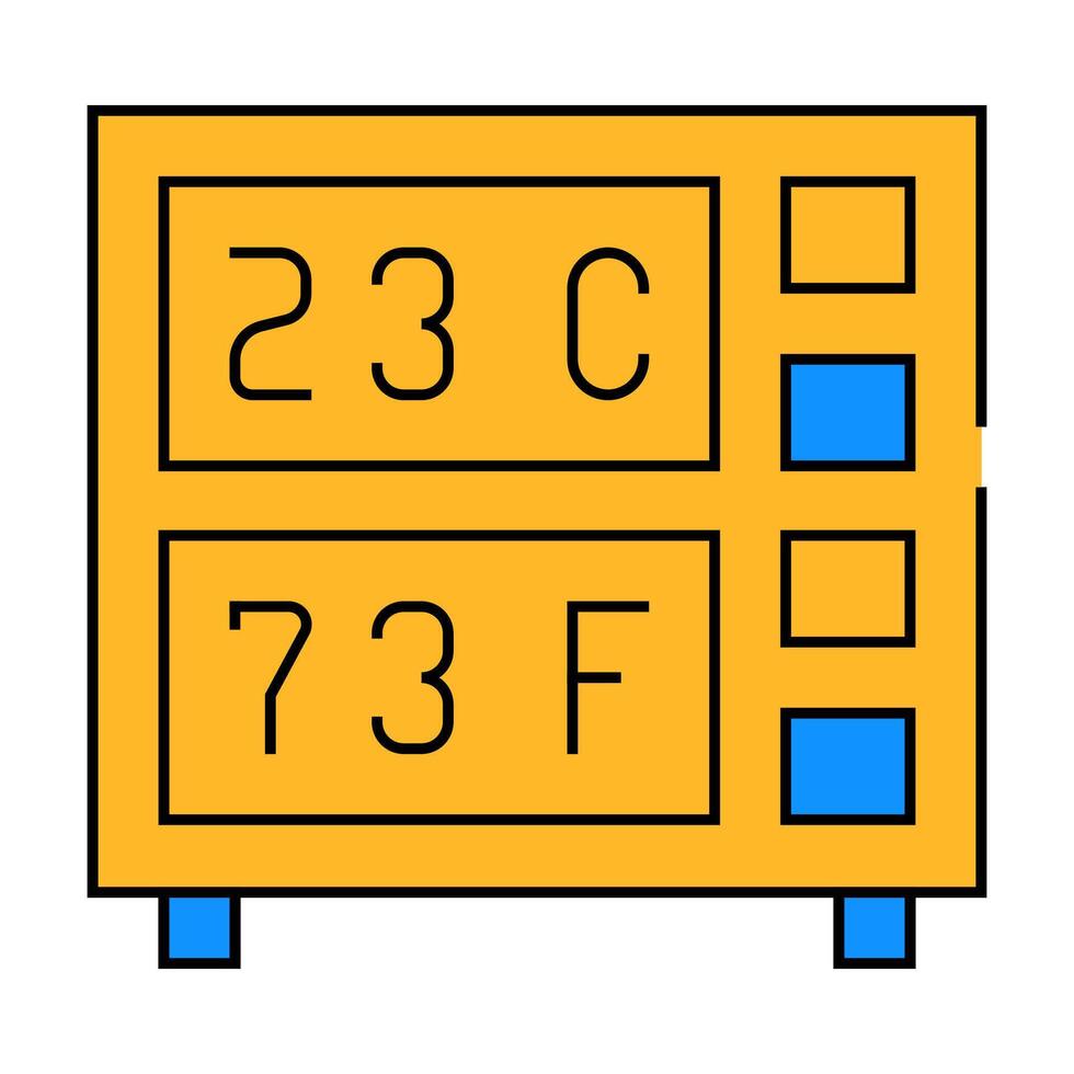 digital thermometer icon color illustration vector