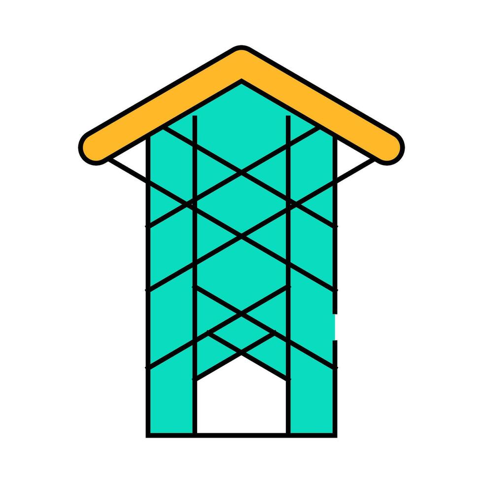 thorn crown chapel icon color illustration vector