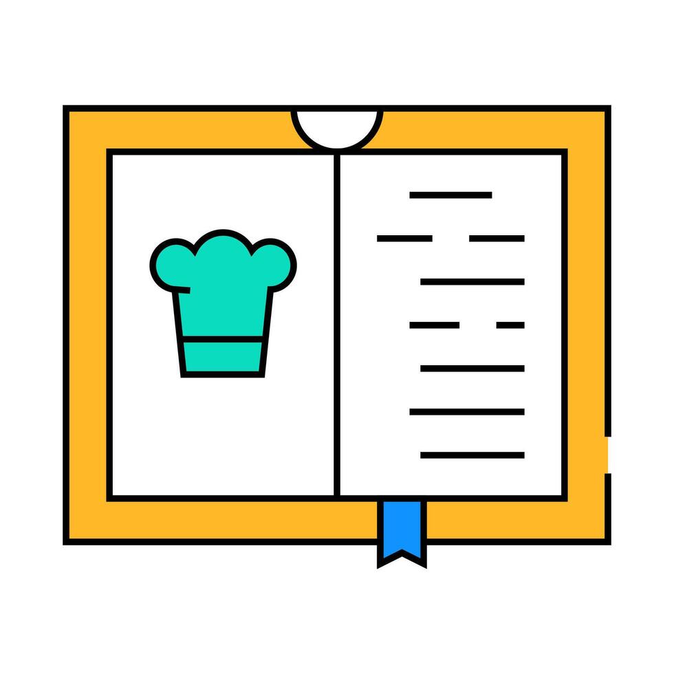 cook book icon color illustration vector