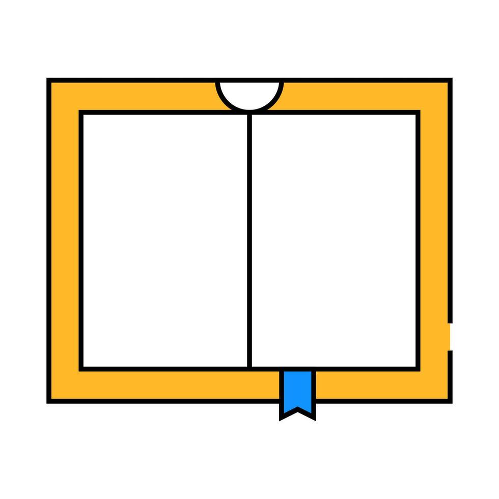braille book icon color illustration vector