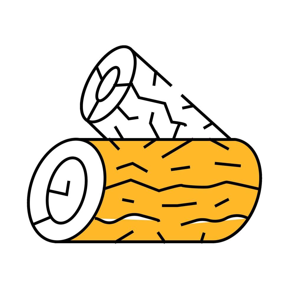 firewood timber icon color illustration vector