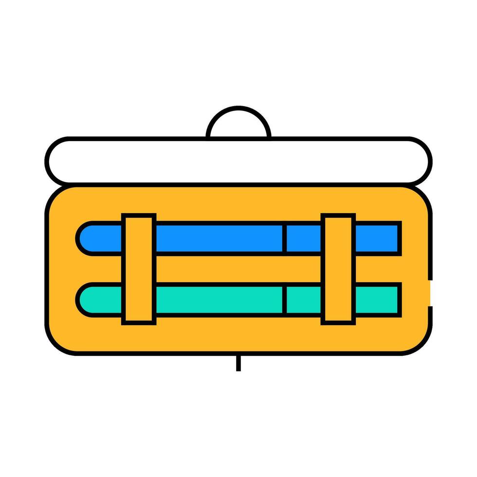 insulin injection set box icon color illustration vector