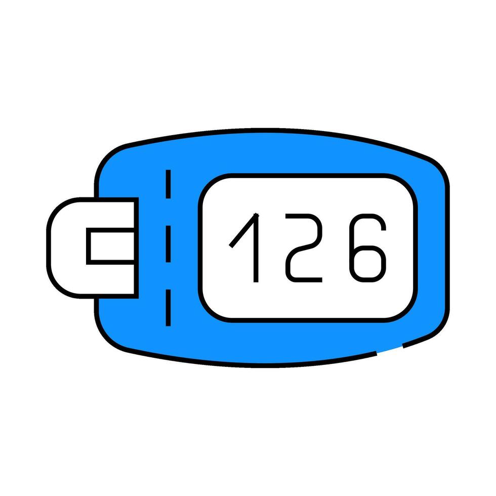 blood glucose meter icon color illustration vector