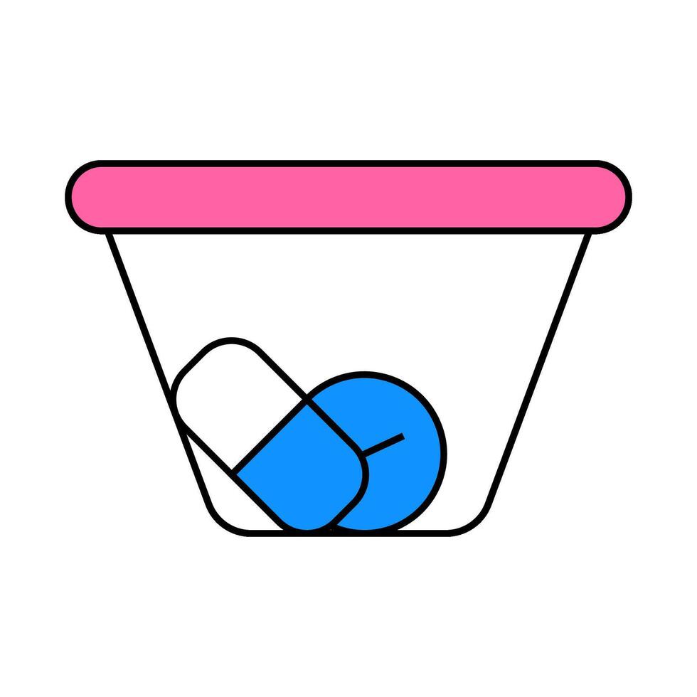 pills in package icon color illustration vector