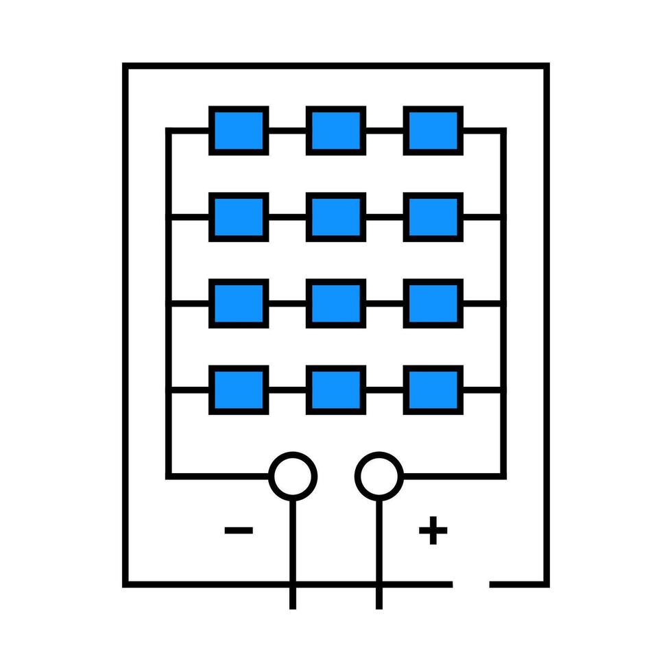 solar panel structure icon color illustration vector