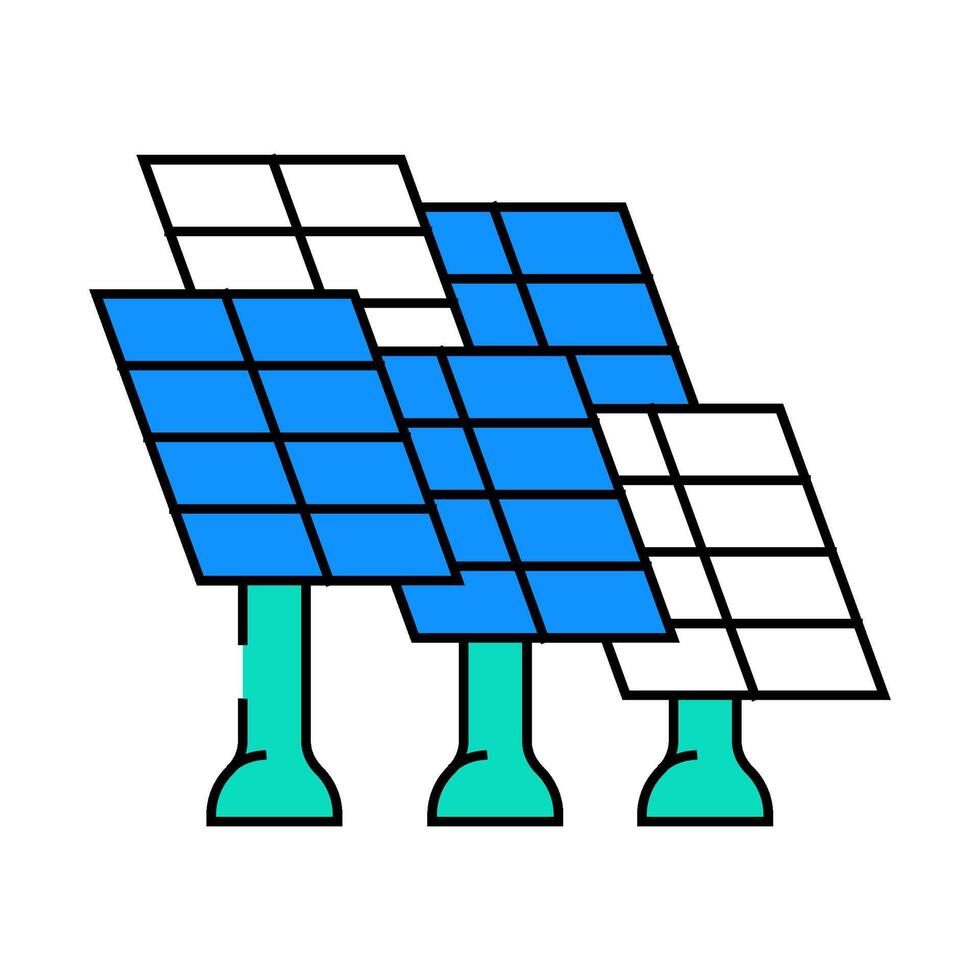 solar energy panels icon color illustration vector