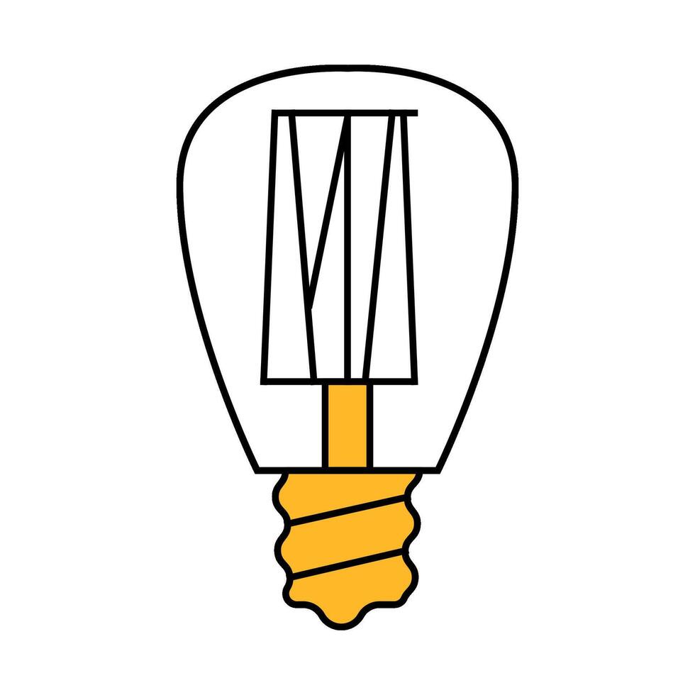lightbulb lamp icon color illustration vector