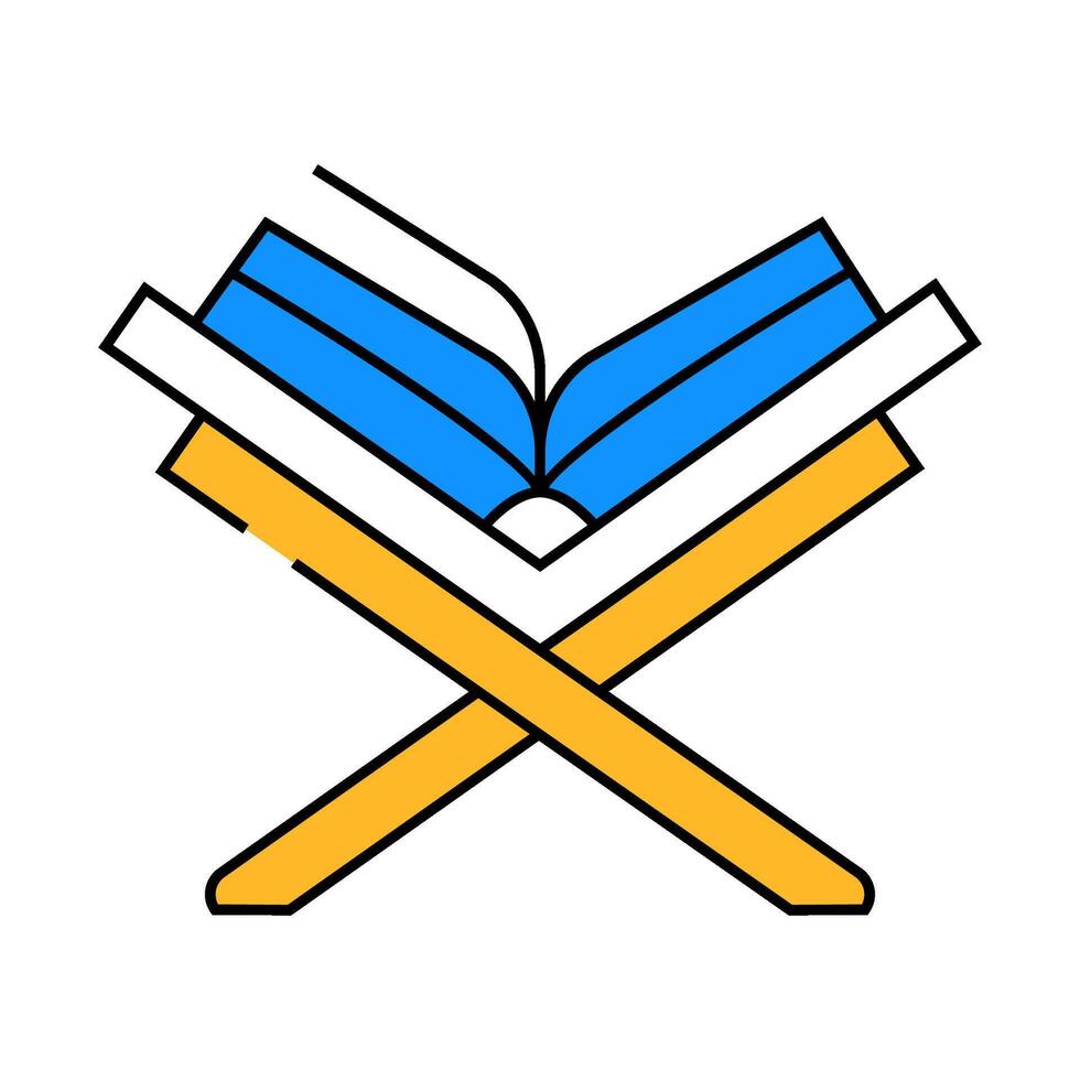 koran book icon color illustration vector