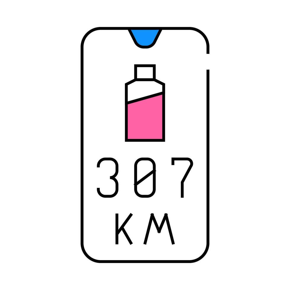 monitoring battery health and charge phone app icon color illustration vector