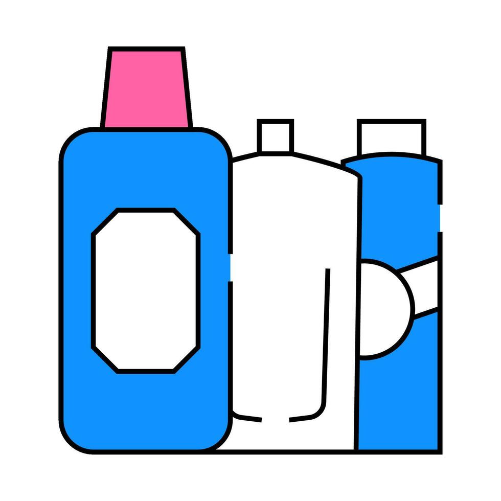 clarifier and oxides for hair coloring icon color illustration vector