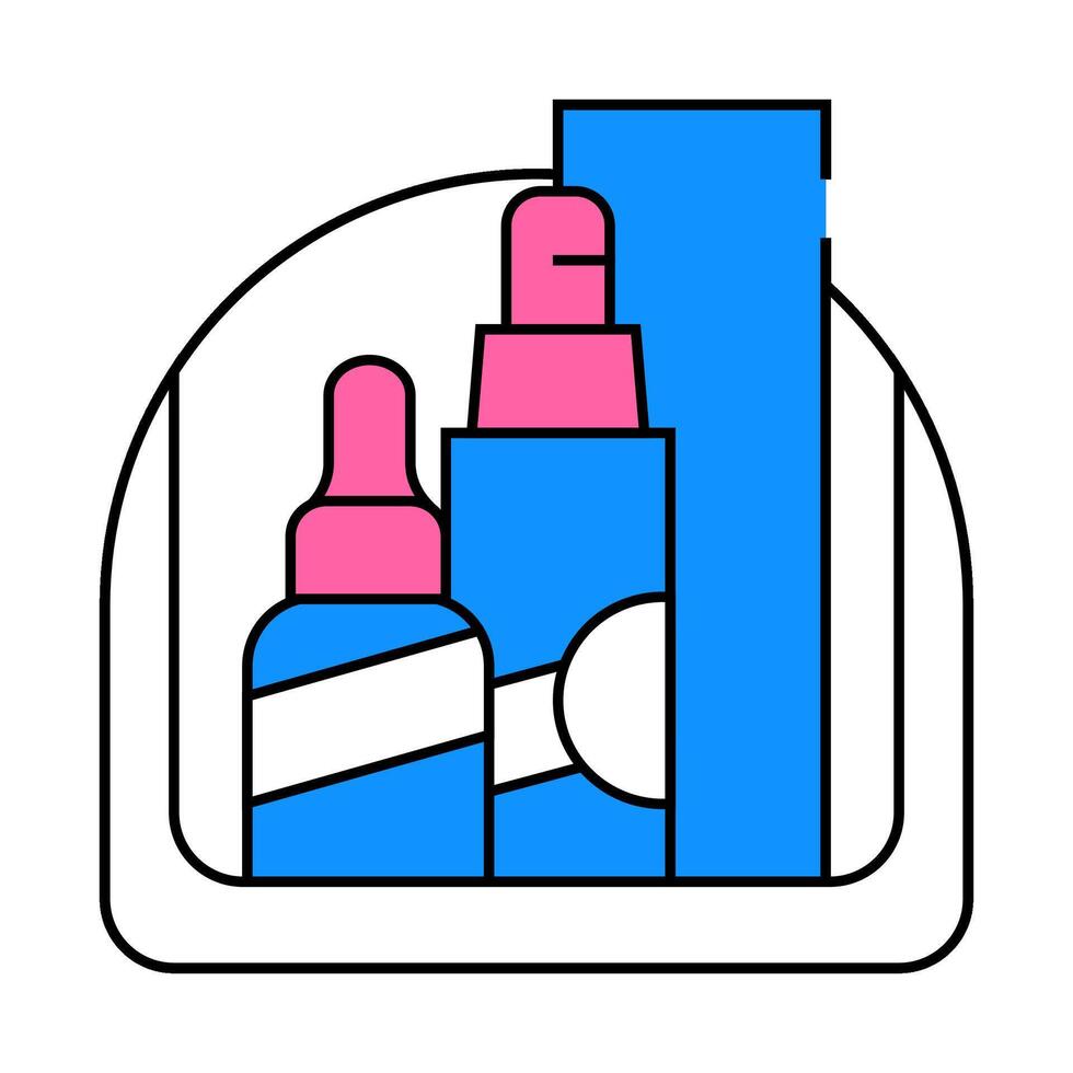 face care kits gift icon color illustration vector
