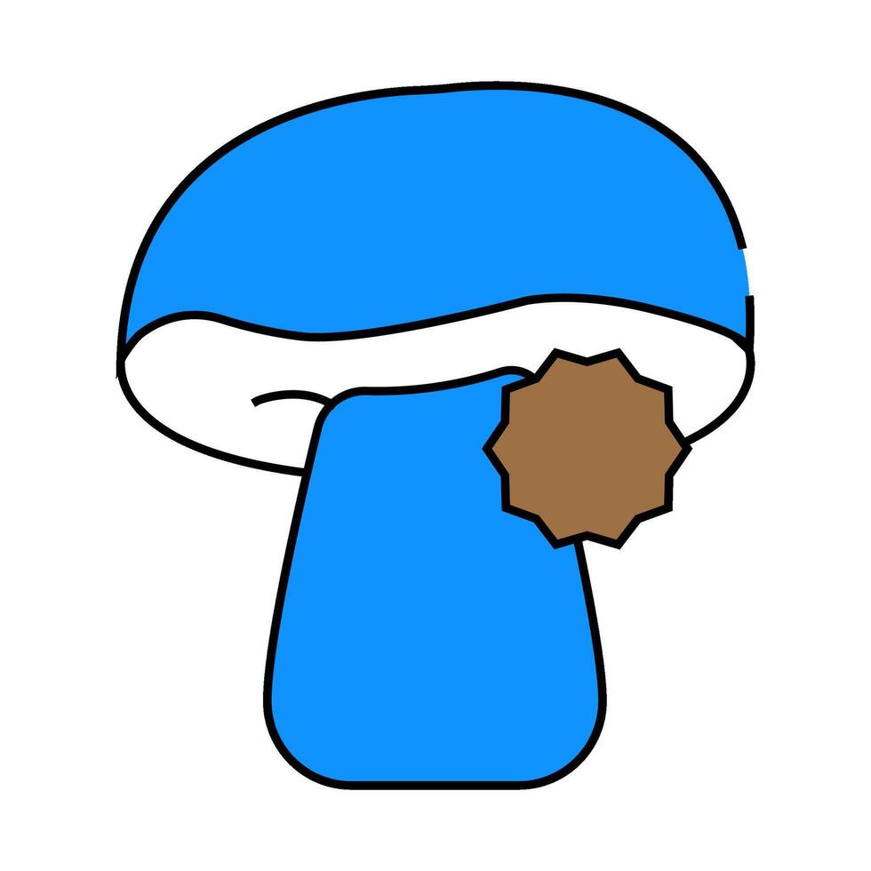 mushroom allergy flat icon color illustration vector