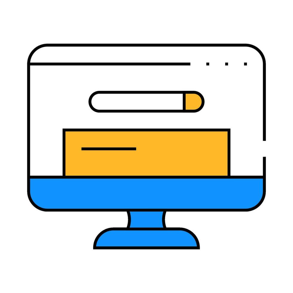 browser search operating system icon color illustration vector