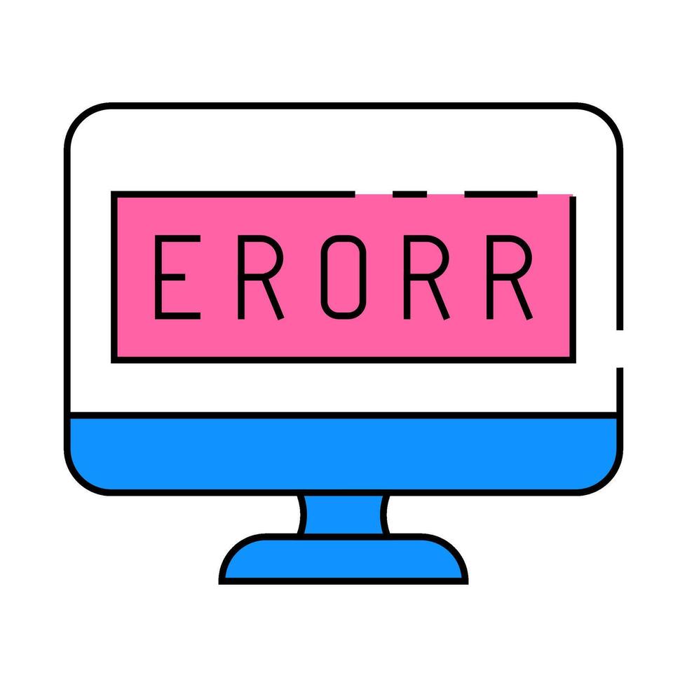 error operating system icon color illustration vector