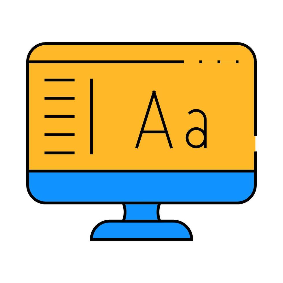fonts operating system icon color illustration vector