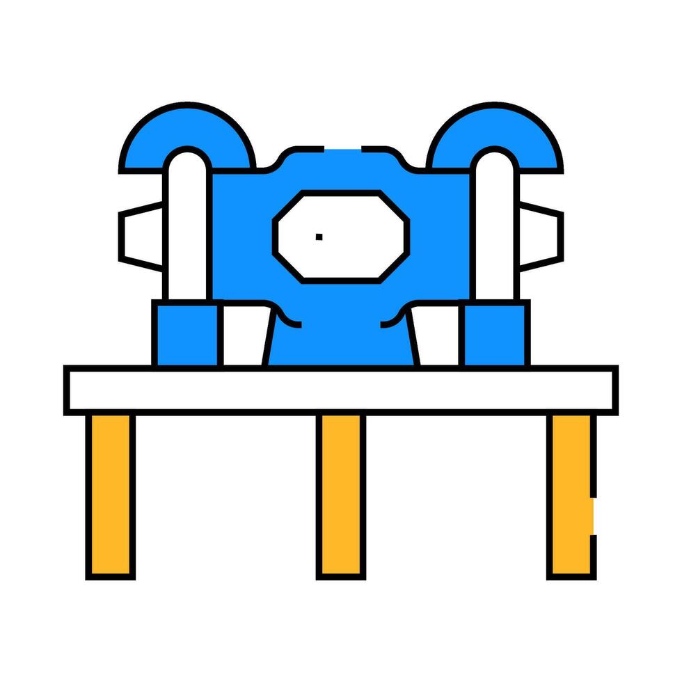 grinding industry machine icon color illustration vector