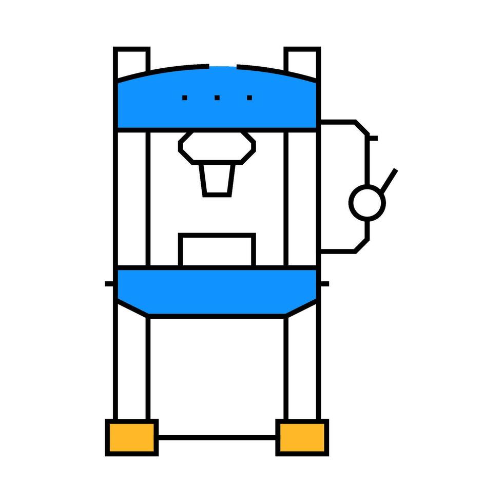 hydraulic press flat icon color illustration vector