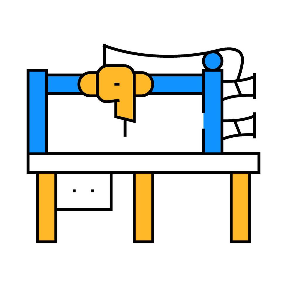 pattern sewing machine icon color illustration vector