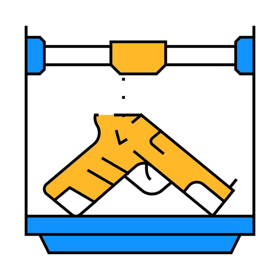 weapons 3d printing icon color illustration vector
