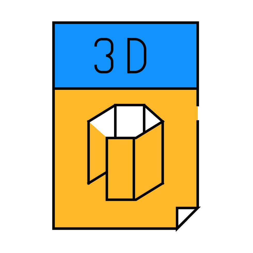computer file for printing on printer icon color illustration vector