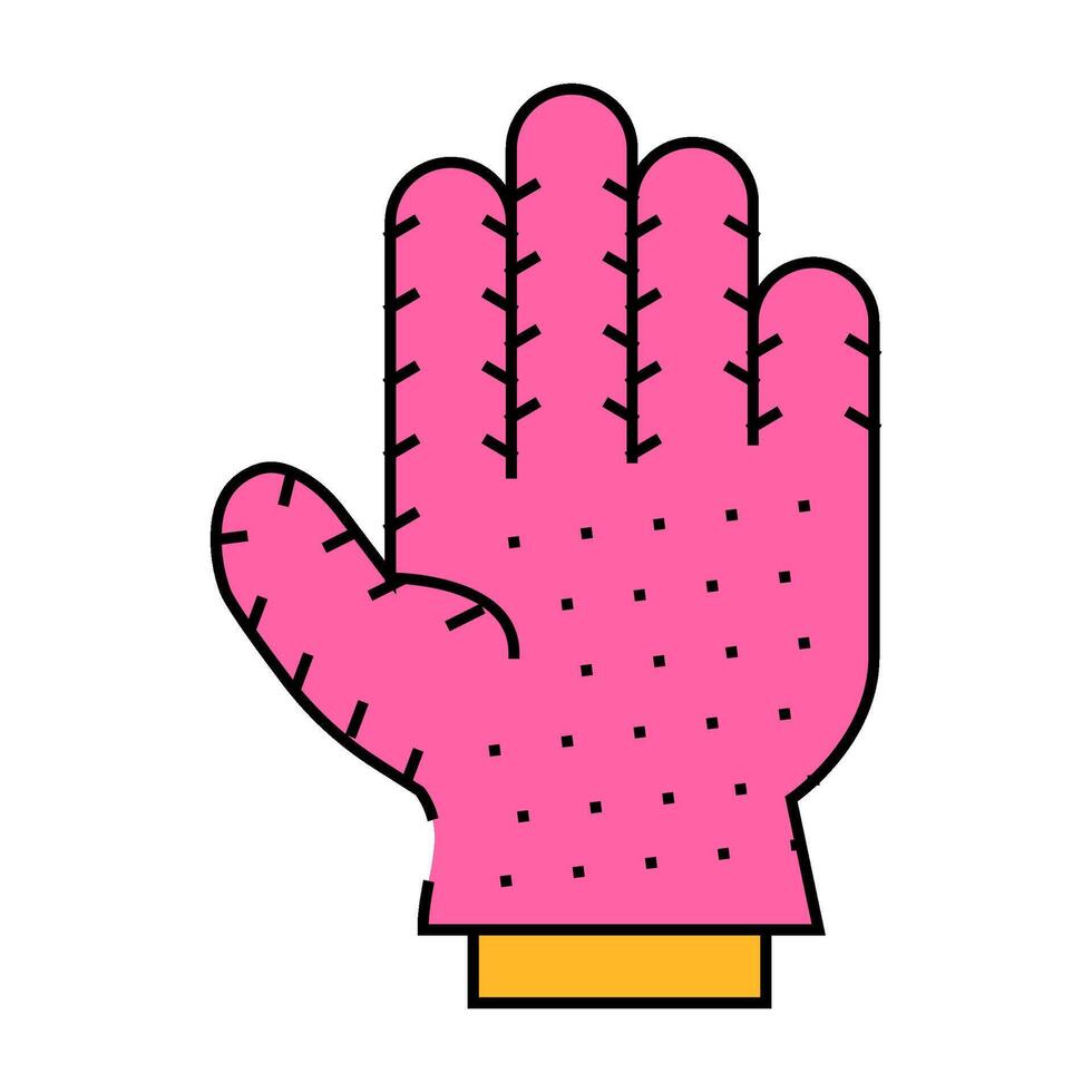 glove groomer flat icon color illustration vector