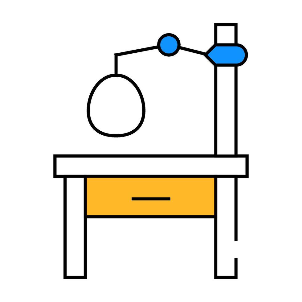 table for examination domestic animal icon color illustration vector