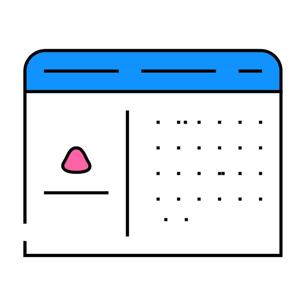 date for visit groomer icon color illustration vector