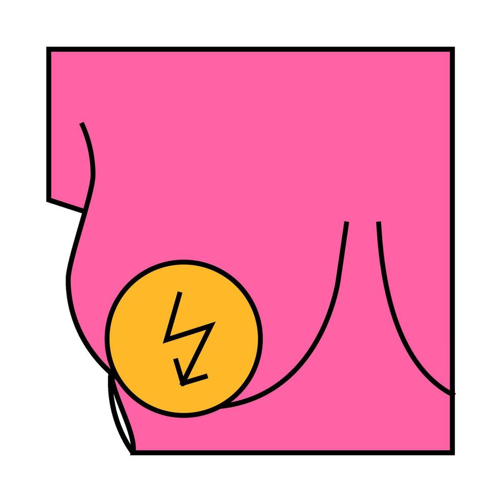 chest cutting ache icon color illustration vector