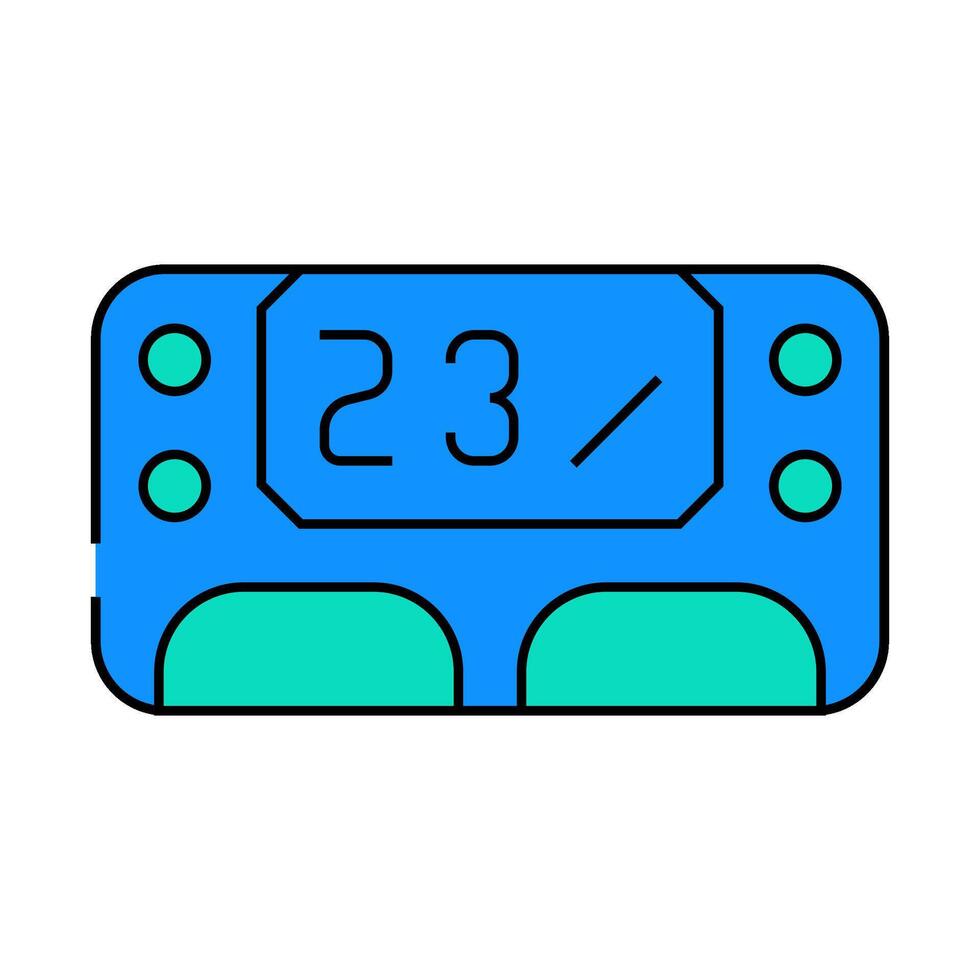 digital body fat meter icon color illustration vector