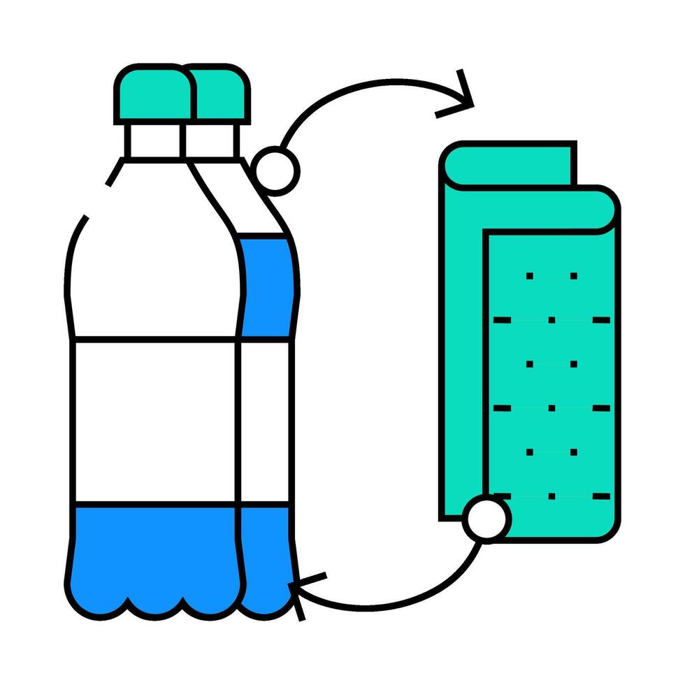 recycling and reuse icon color illustration vector