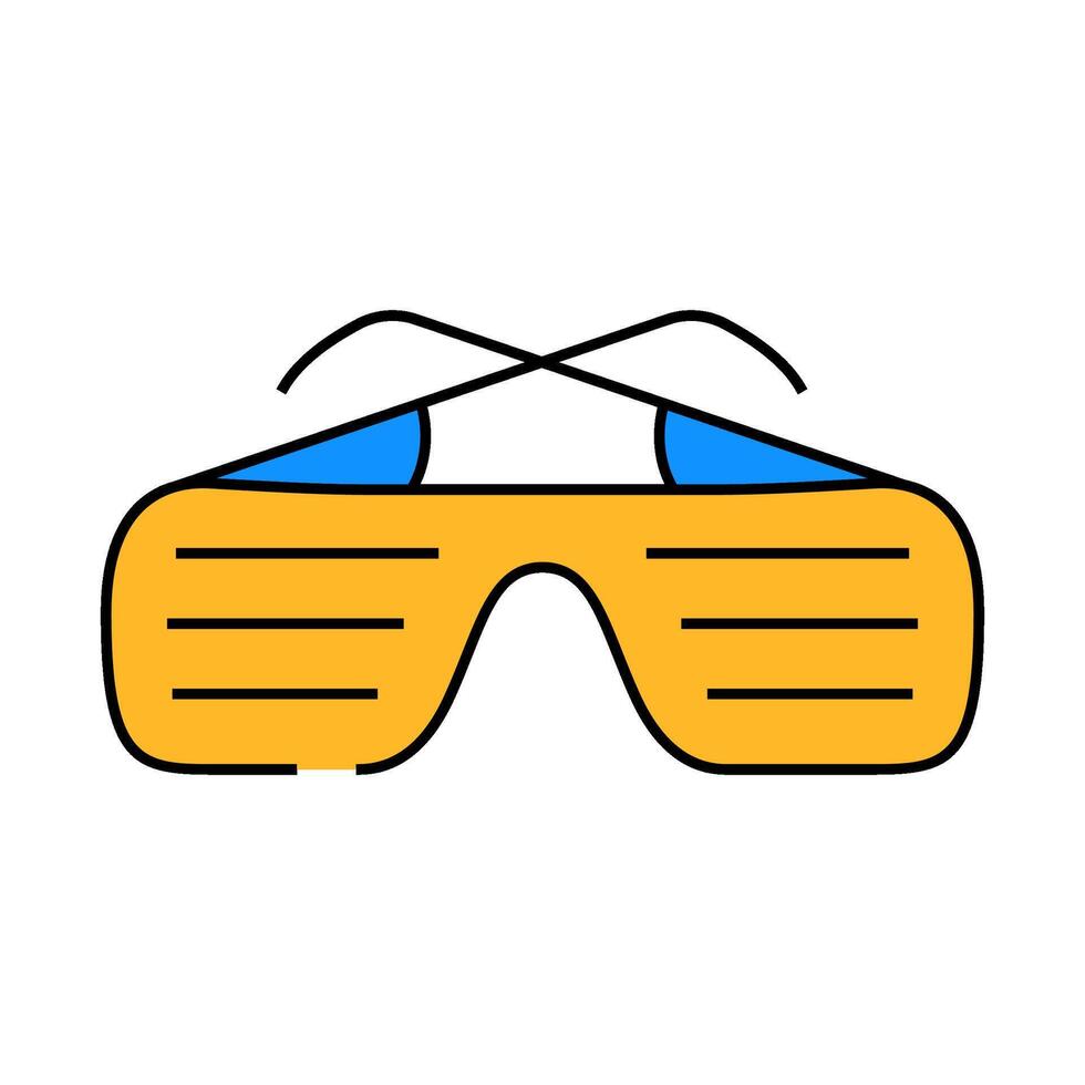 sunglasses rapper stylish accessory icon color illustration vector
