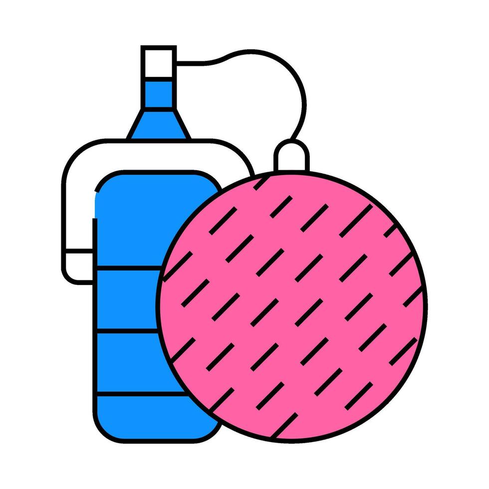microphone with mesh icon color illustration vector