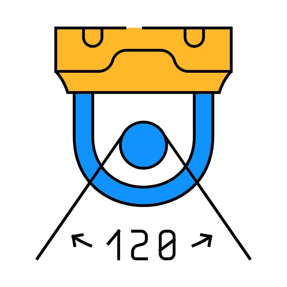 viewing angle camera icon color illustration vector