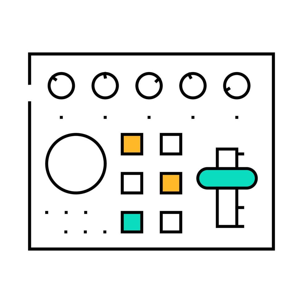 mixer flat icon color illustration vector