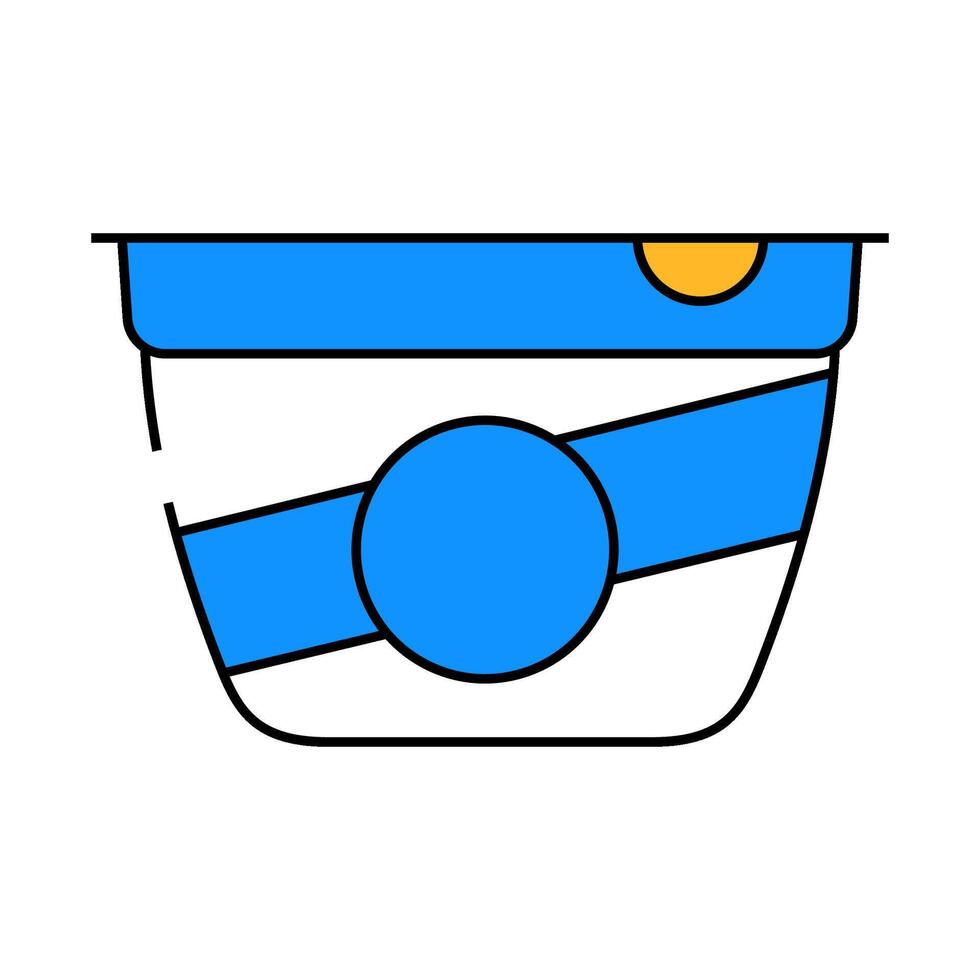 sour cream package icon color illustration vector