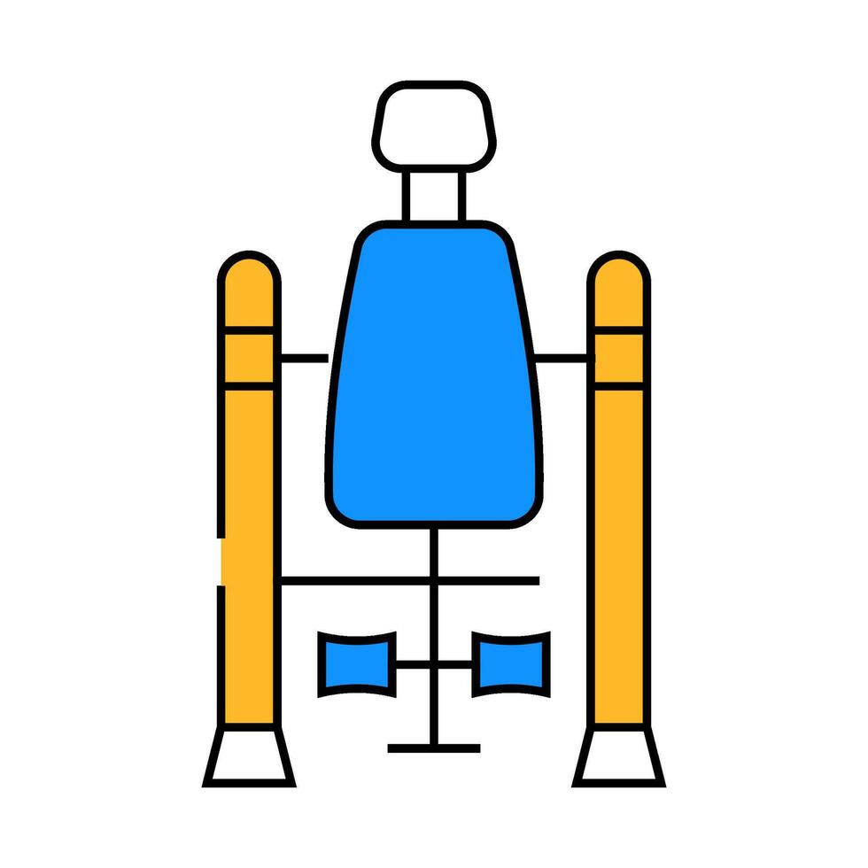 inversion table flat icon color illustration vector
