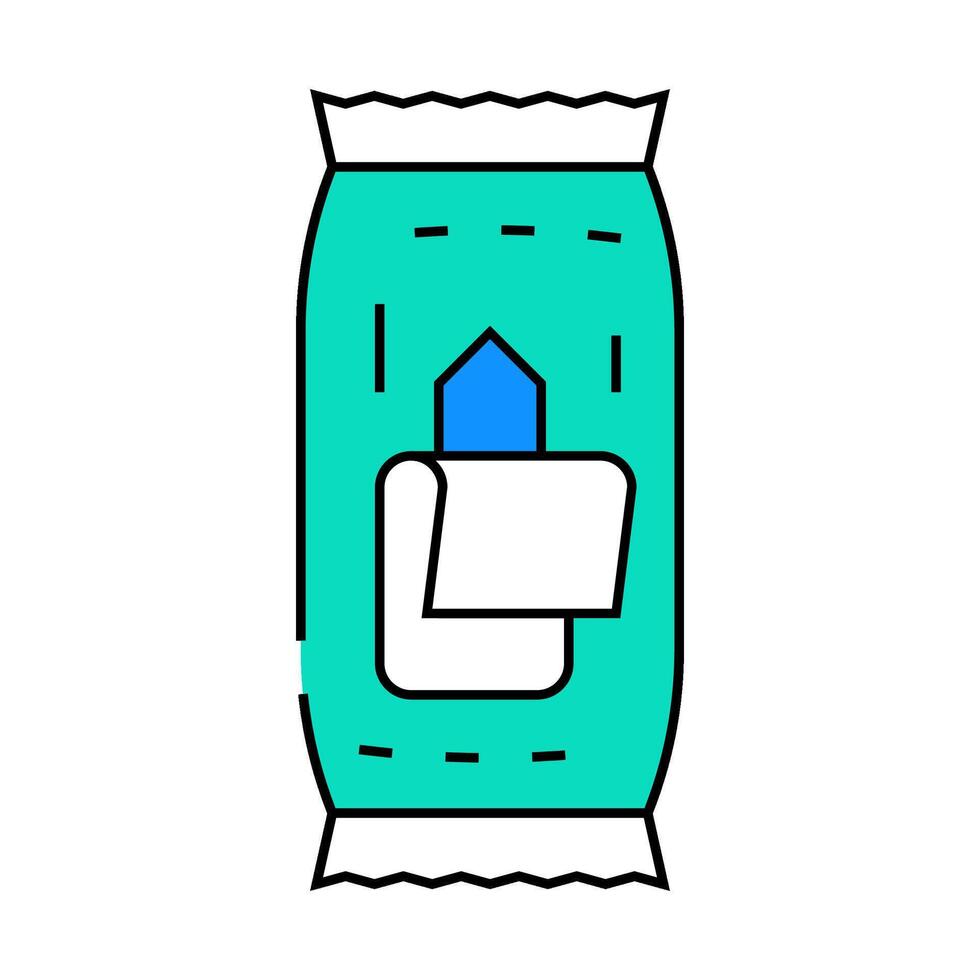 napkin package flat icon color illustration vector