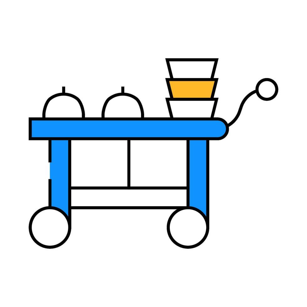 cart catering service icon color illustration vector