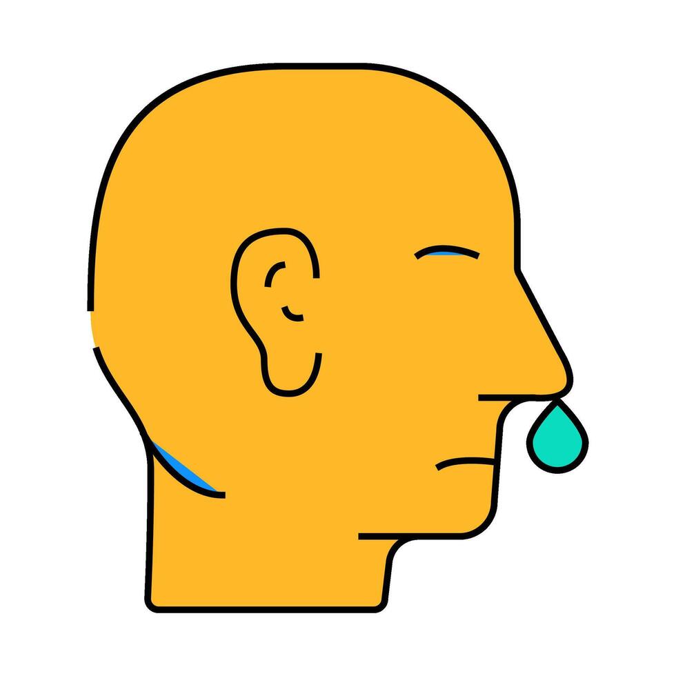 snot nose flat icon color illustration vector