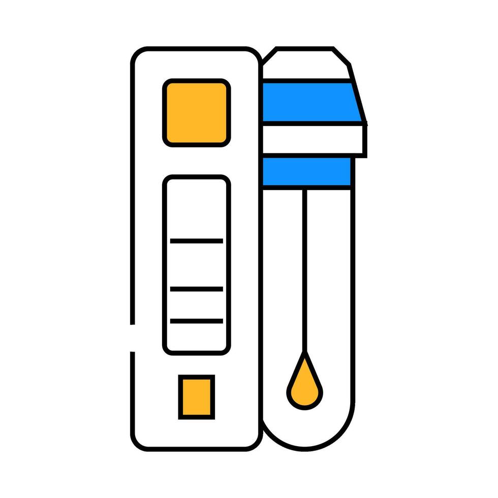test for influenza a and b viruses icon color illustration vector