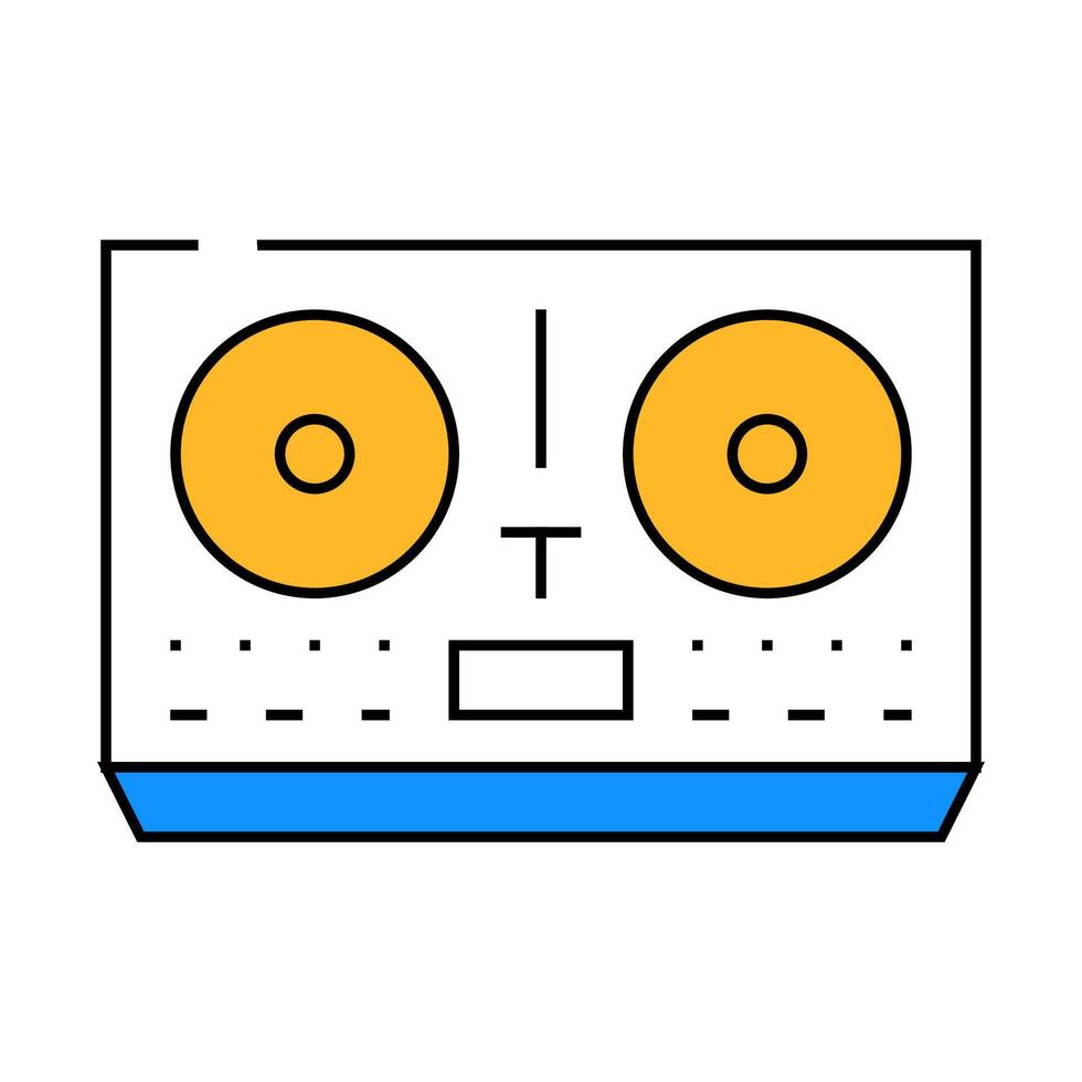 dj equipment flat icon color illustration vector