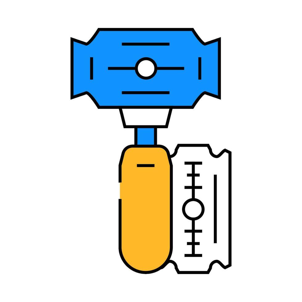 blade callus remover icon color illustration vector