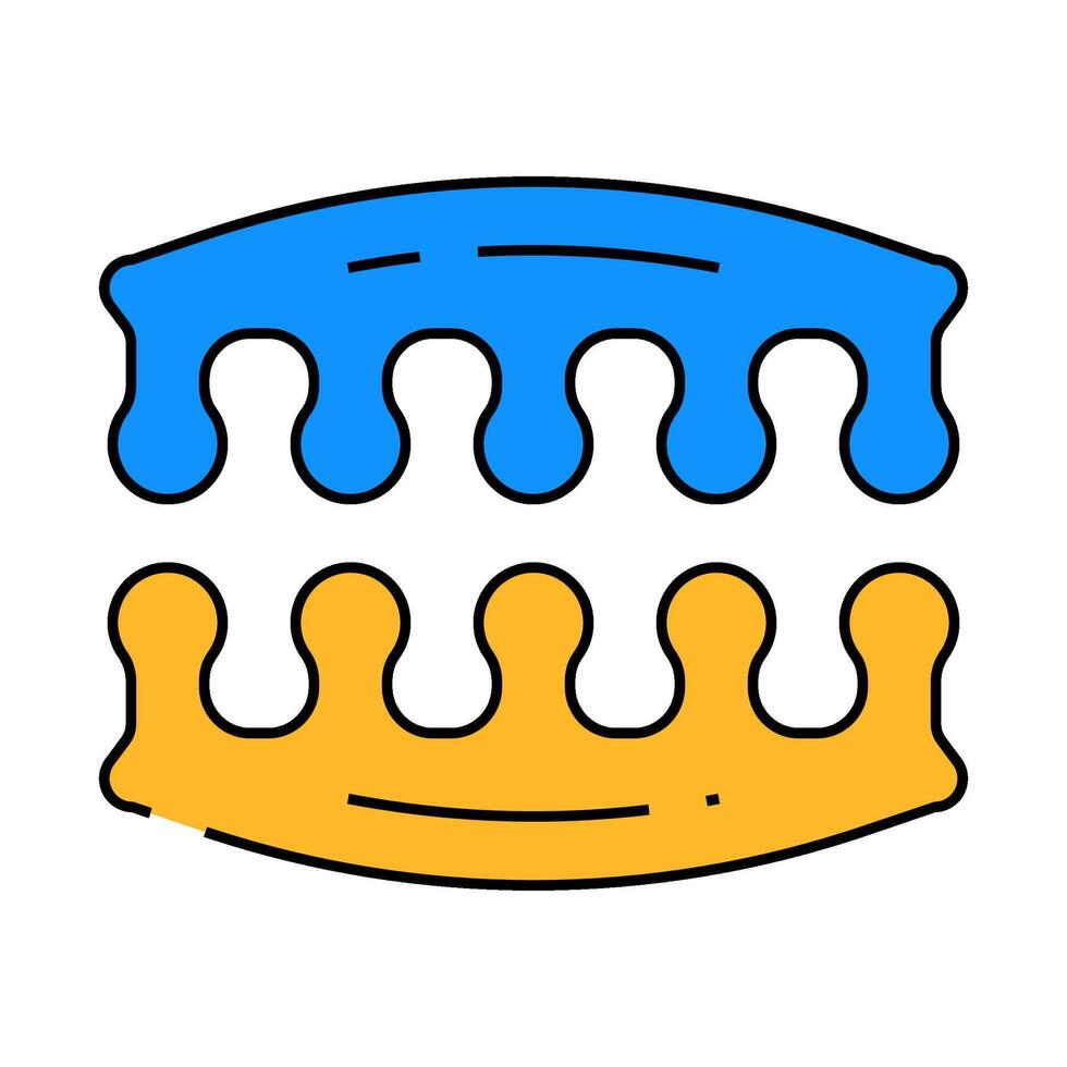 finger separator icon color illustration vector
