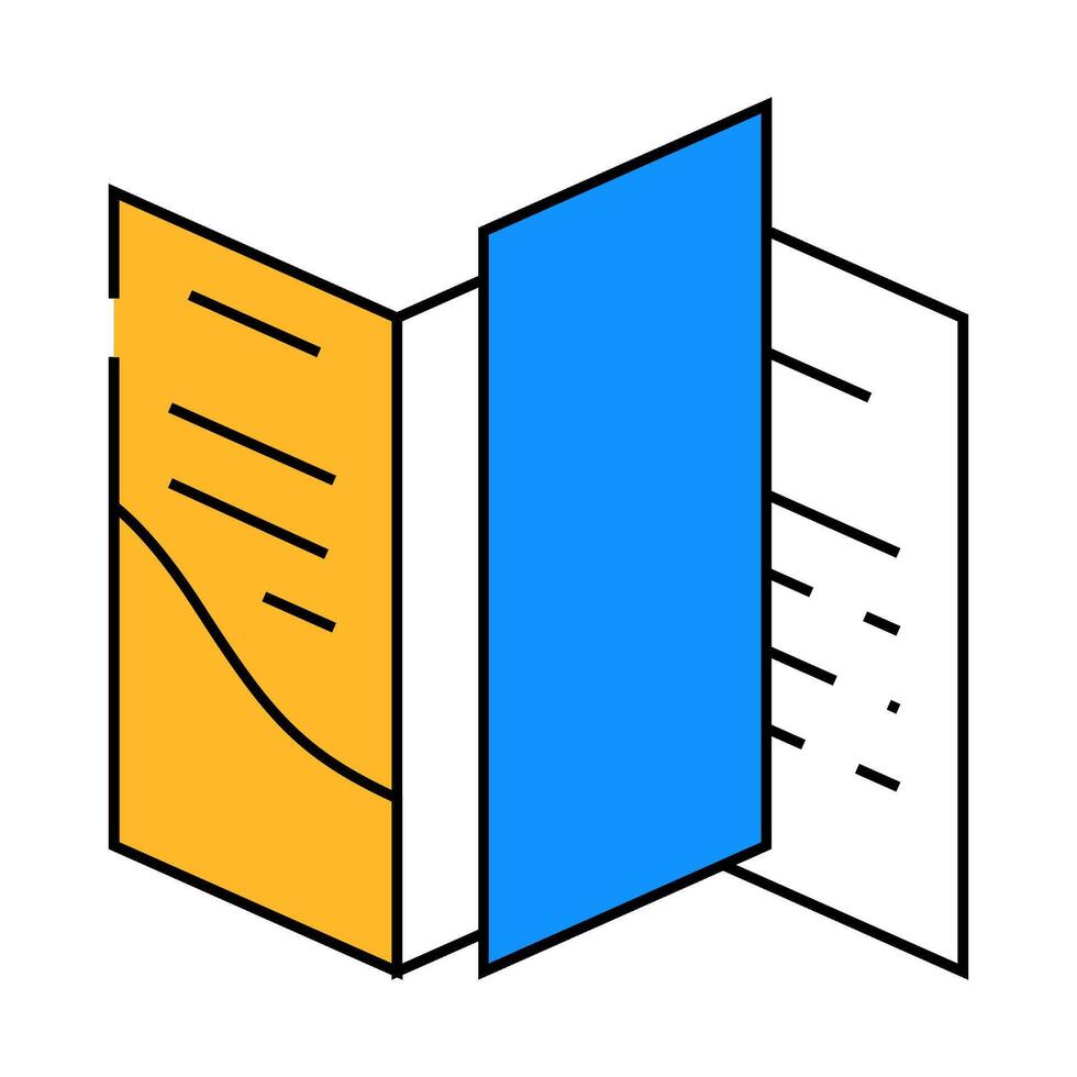 booklet with insert icon color illustration vector