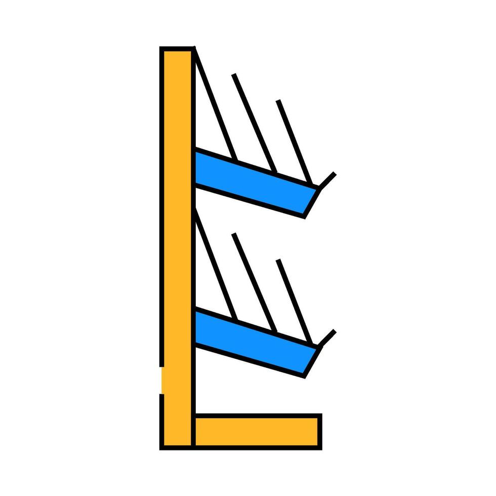 shelf with booklets icon color illustration vector