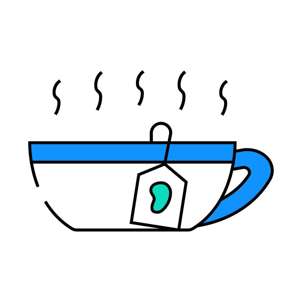 tea mango icon color illustration vector