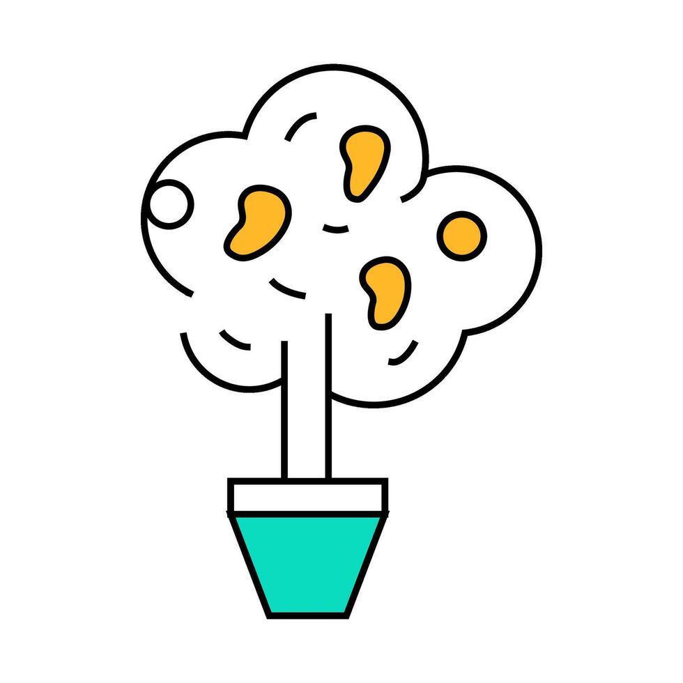 home tree mango icon color illustration vector