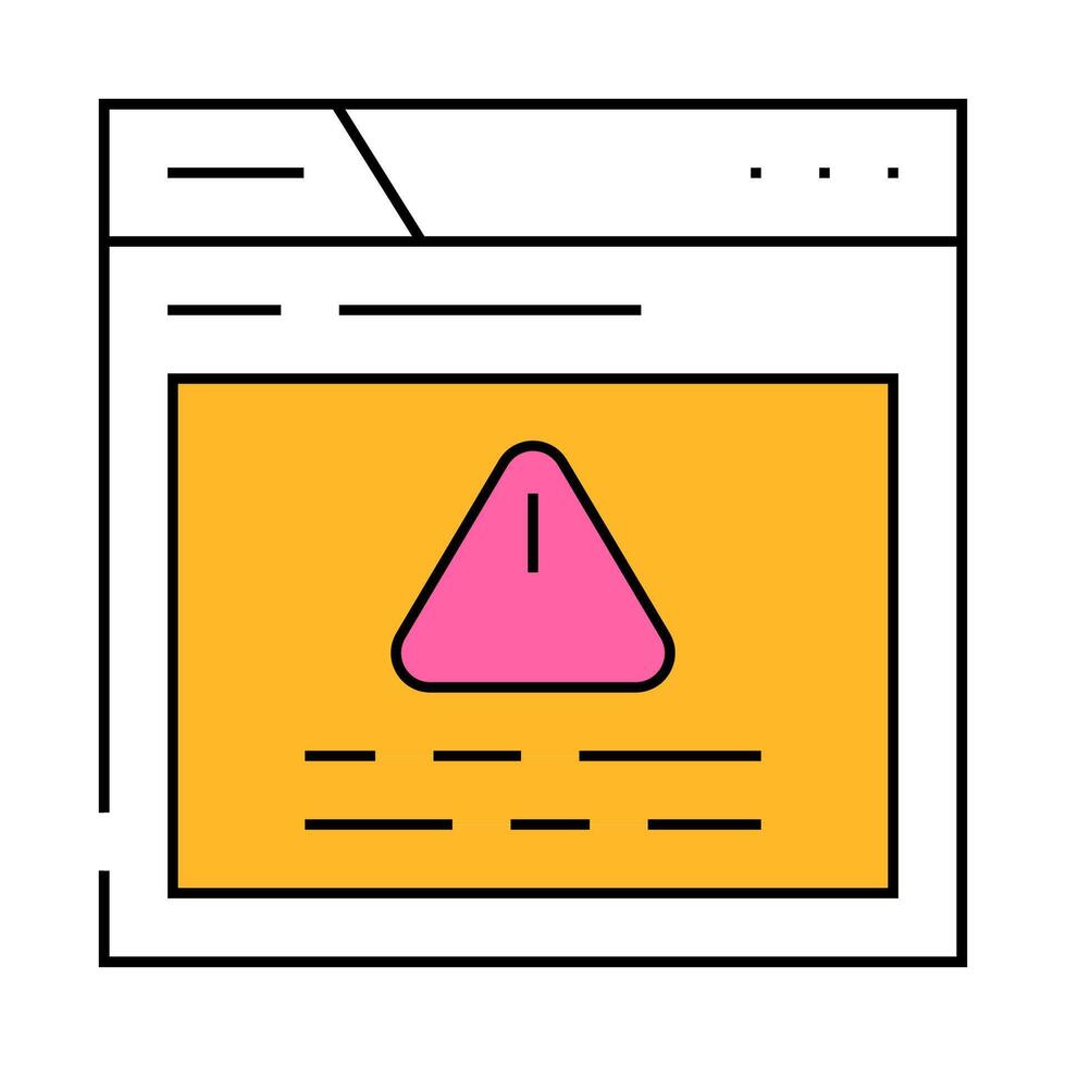 warning message icon color illustration vector