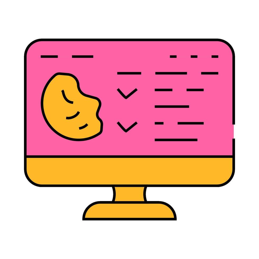 access to cookies icon color illustration vector