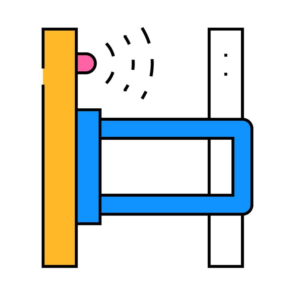 bounding frame with sensor icon color illustration vector